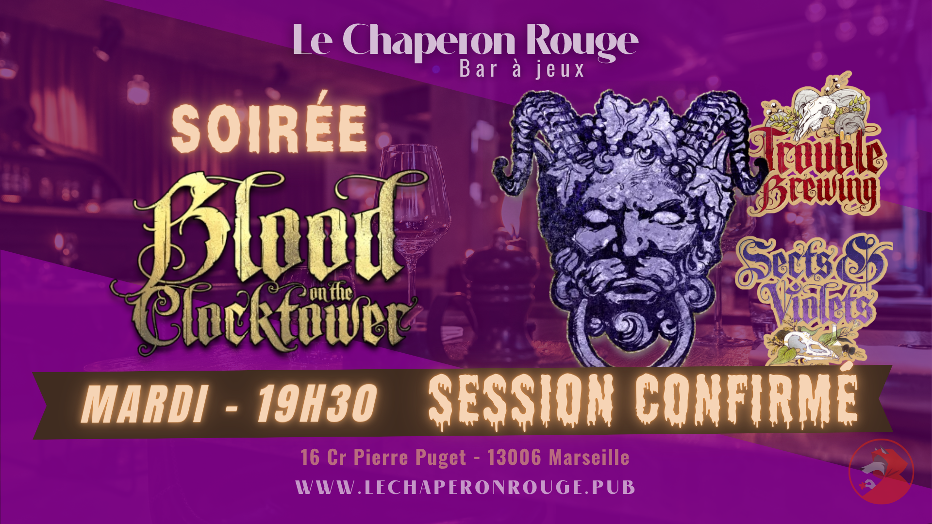 Soirée BOTC 🩸- Trouble Brewing / Sects and Violets (Niveau Avancé)